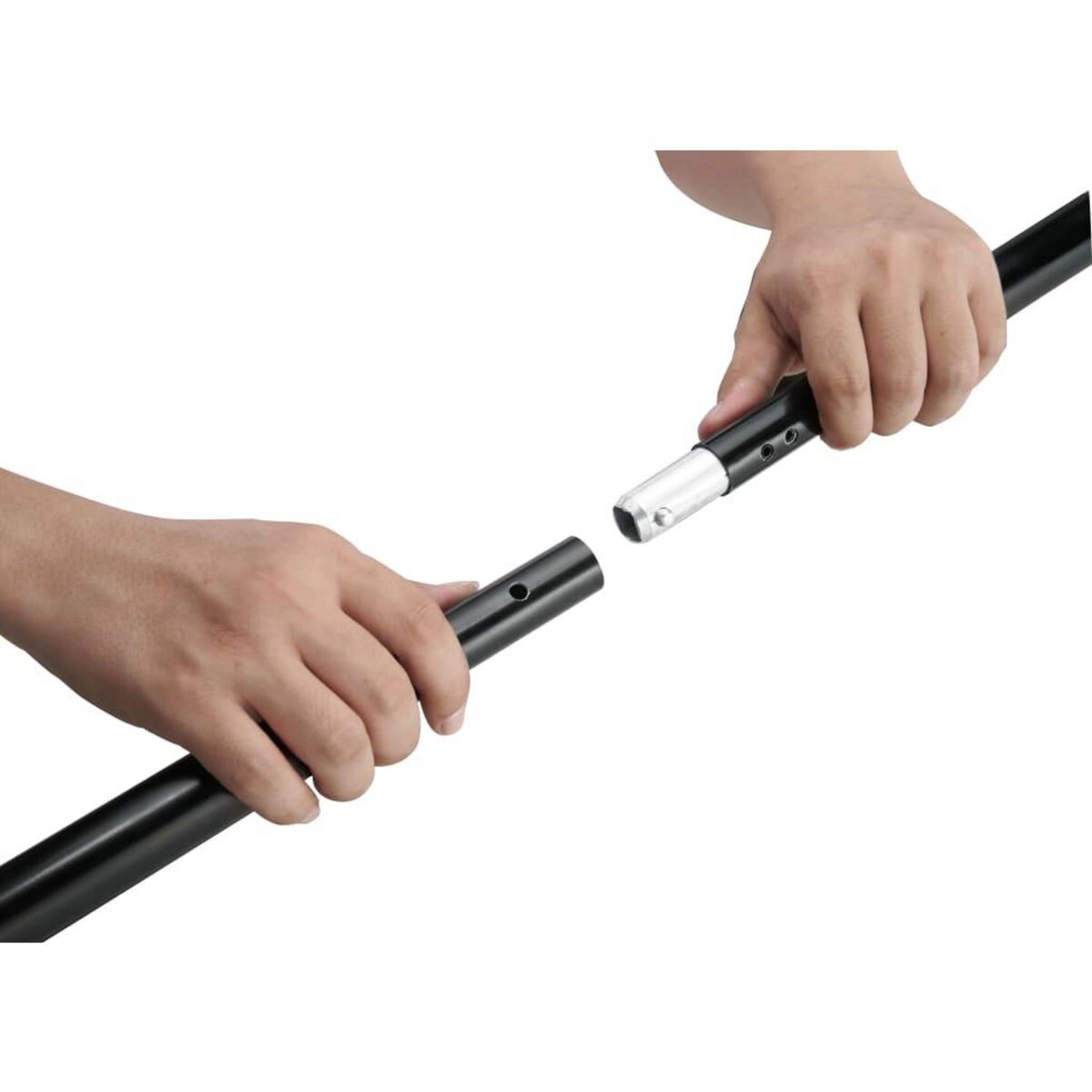 VIDAXL Support de fond telescopique et toile de fond blanc 3x5 m