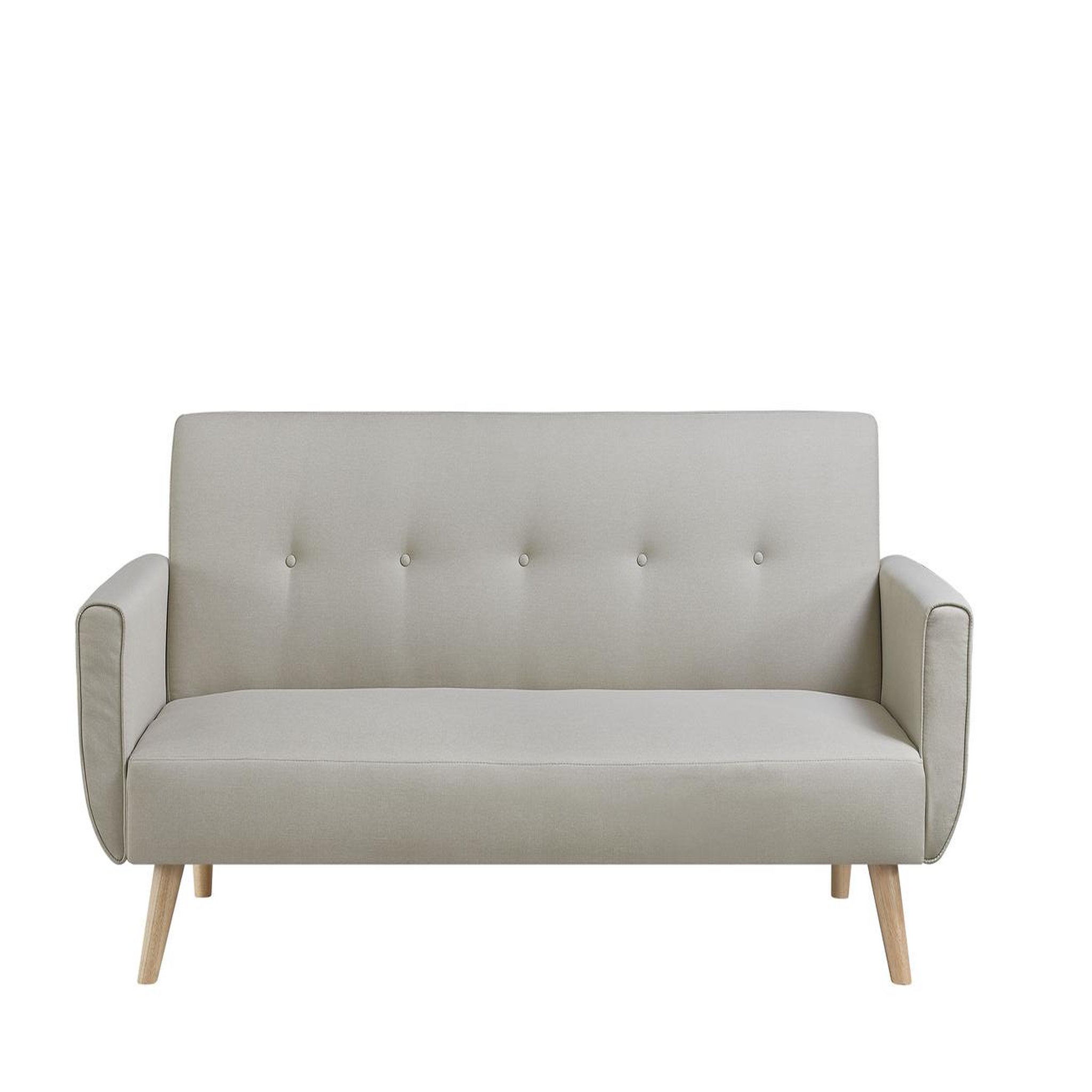 Voir la diapositive 1 : CONCEPT USINE Canapé scandinave convertible 3 places en tissu beige BERLIN
