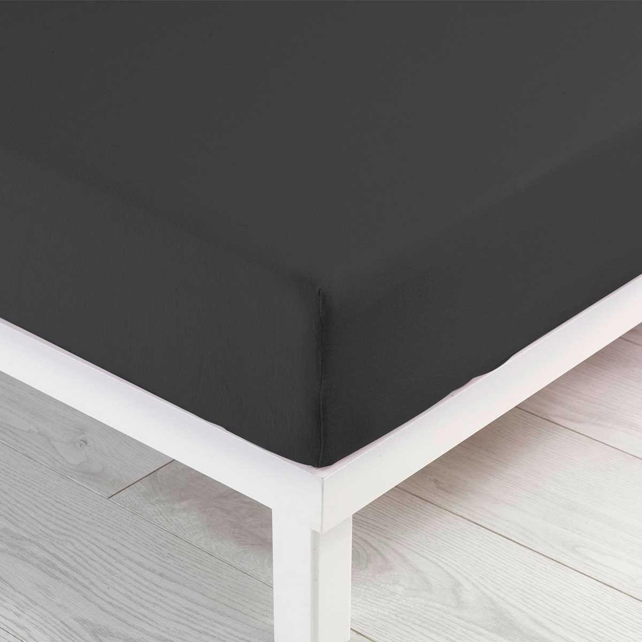 Douceur d'Intérieur Drap housse  jersy  90x190cm anthracite