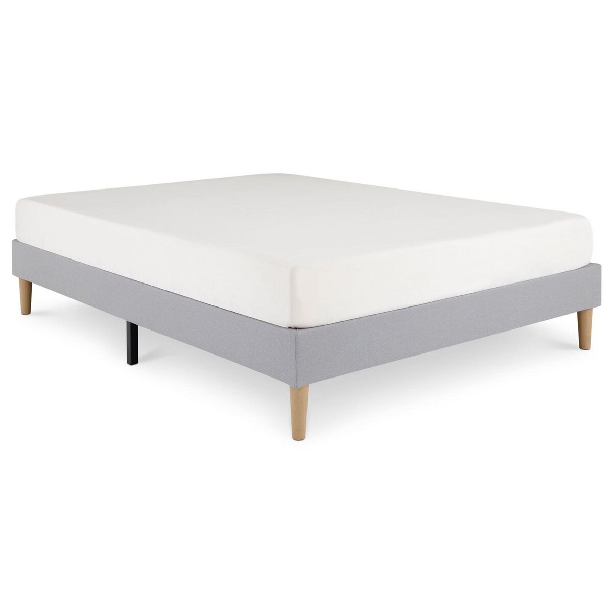 IDIMEX Sommier tapissier QUIMPER 140 x 190 cm revêtement tissu