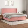 VIDAXL Sommier a lattes de lit avec matelas Rose 200x200 cm Velours