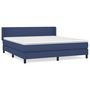 Voir la diapositive 1 : VIDAXL Sommier a lattes de lit avec matelas Bleu 180x200 cm Tissu