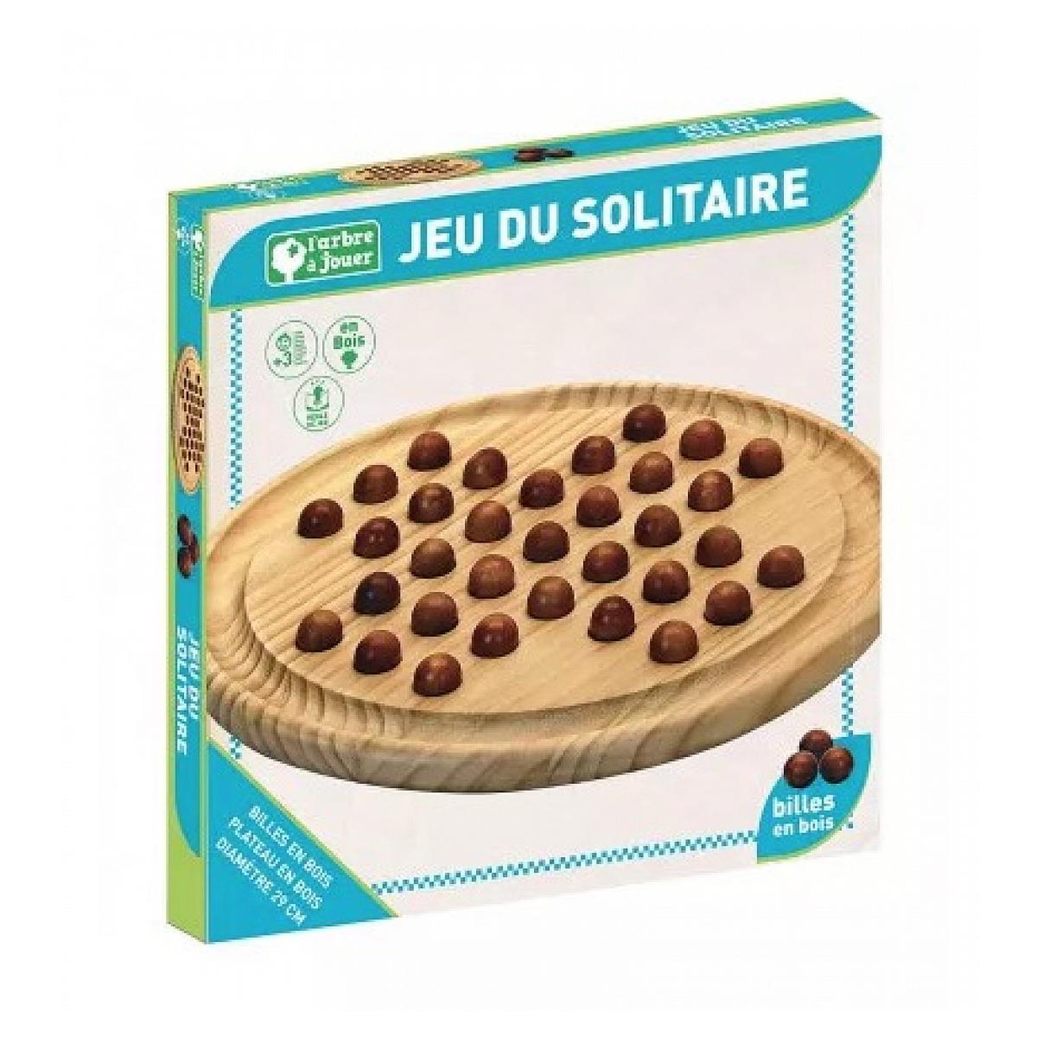 Voir la diapositive 2 : JeuJura Jeu de logique Solitaire bois