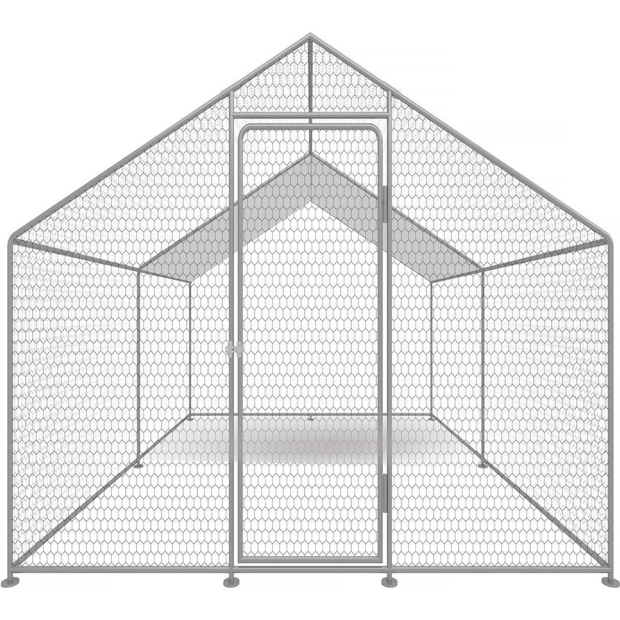 Voir la diapositive 4 : Habitat et Jardin Enclos à poules 12 m² parc grillagé 4 x 3 x 2 M acier galvanisé