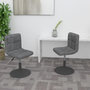 Voir la diapositive 1 : VIDAXL Chaises pivotantes a manger lot de 2 gris fonce velours