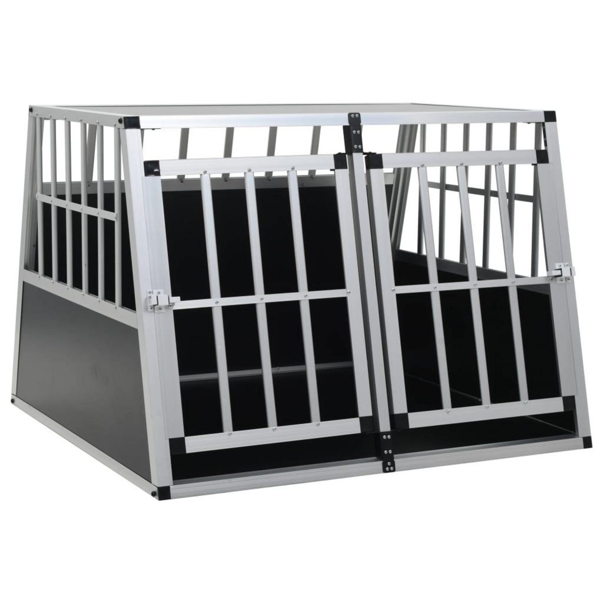 VIDAXL Cage pour chien a double porte 94 x 88 x 69 cm