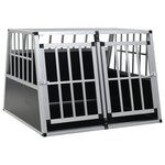 VIDAXL Cage pour chien a double porte 94 x 88 x 69 cm