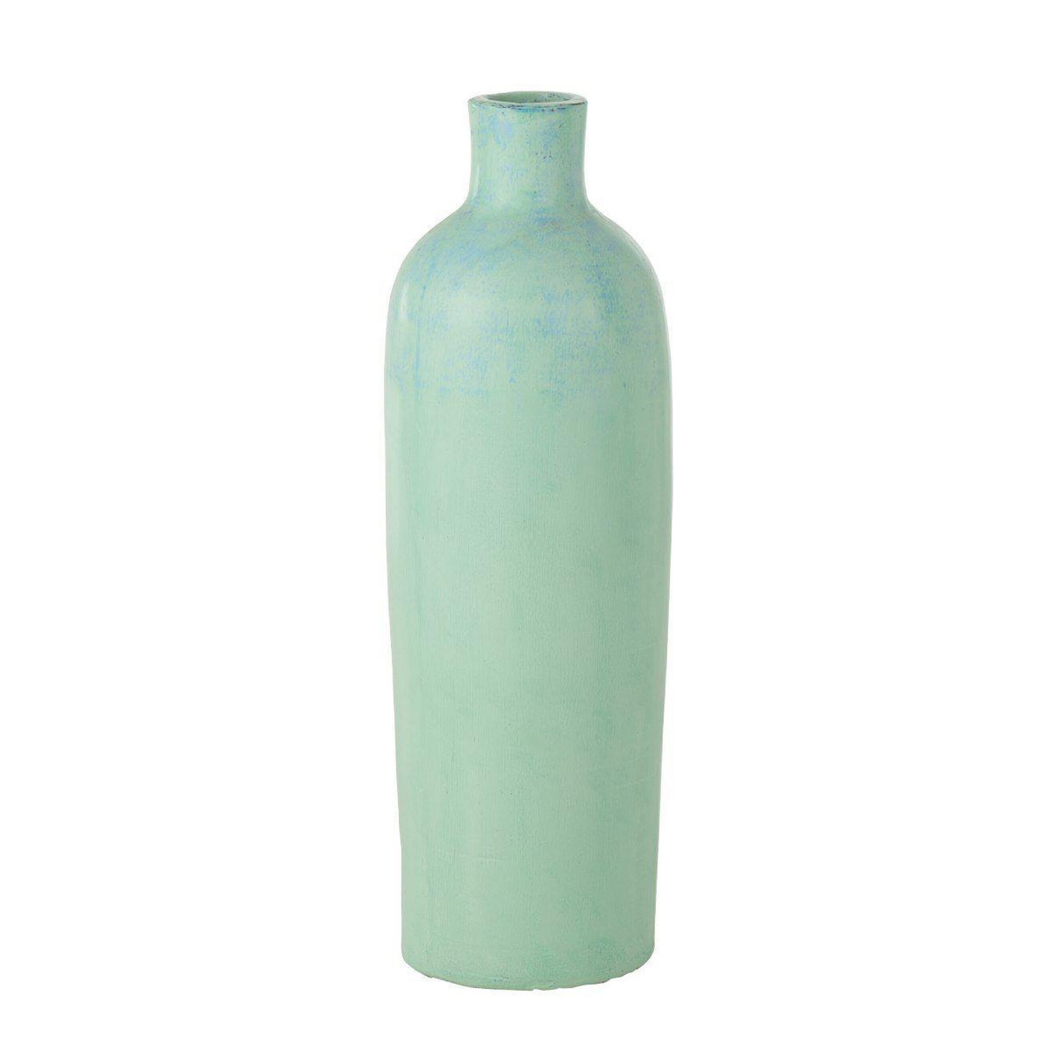 J-LINE Vase bouteille déco  justine  80cm bleu