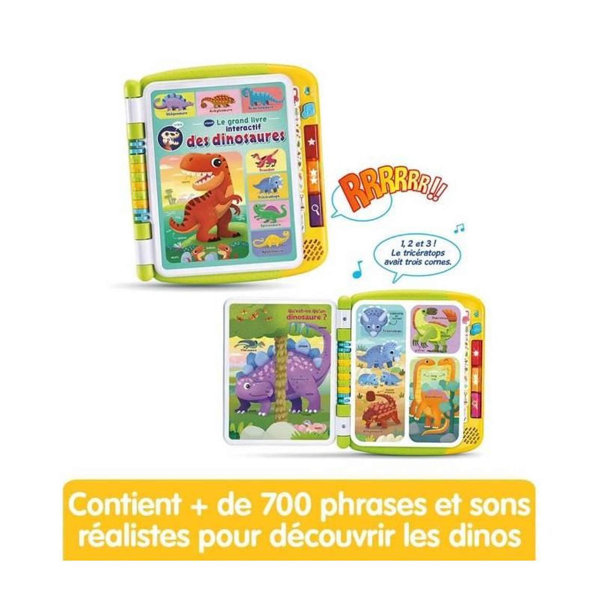 Voir la diapositive 2 : VTECH VTECH LE GRAND LIVRE INTERACTIF DES DINOSAURES