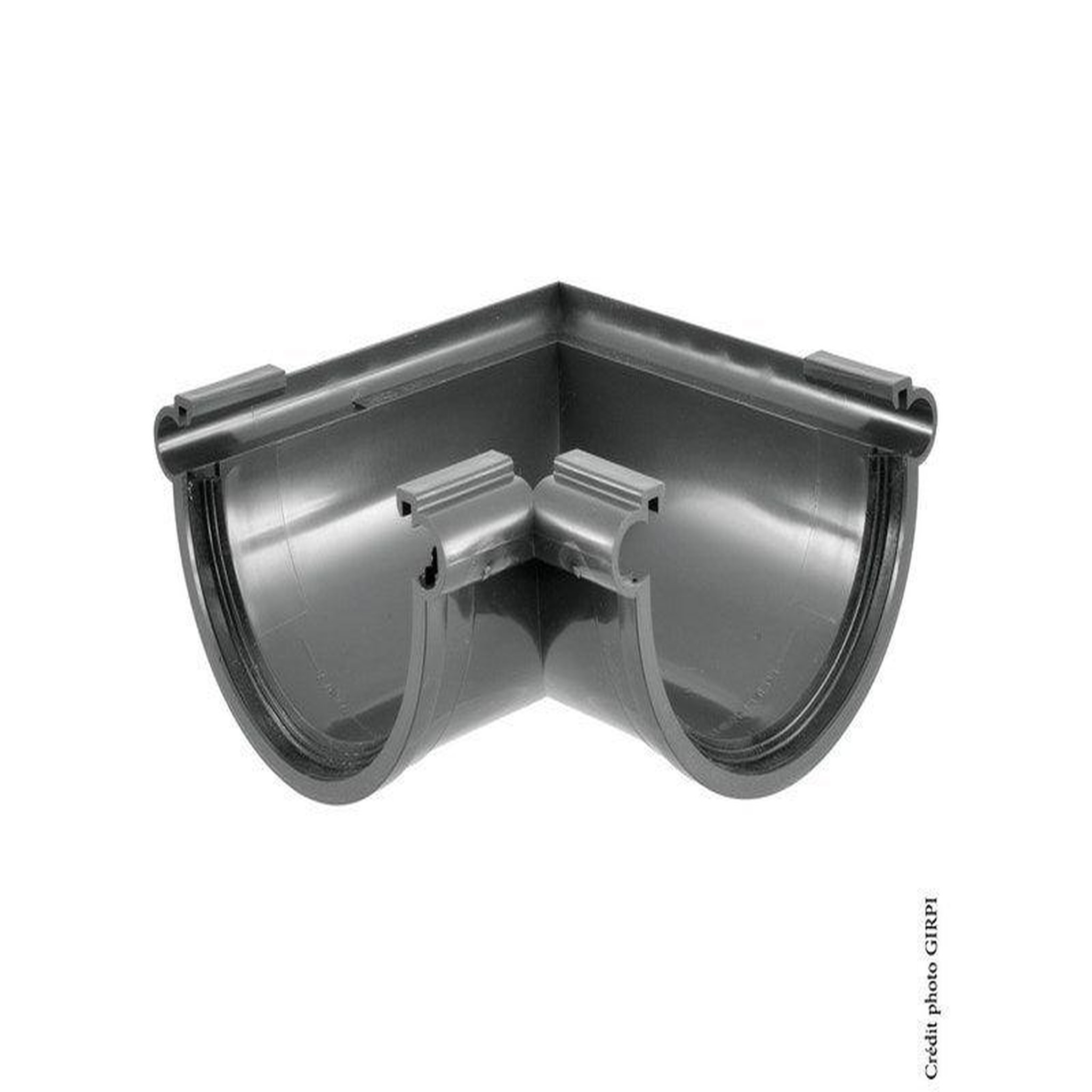 GIRPI Angle mixte à joint pour gouttière demi-ronde développé 25 tdl80a pvc