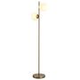 Voir la diapositive 6 : HOMCOM Lampadaire design néo-rétro 2 boules max. 40 W métal doré