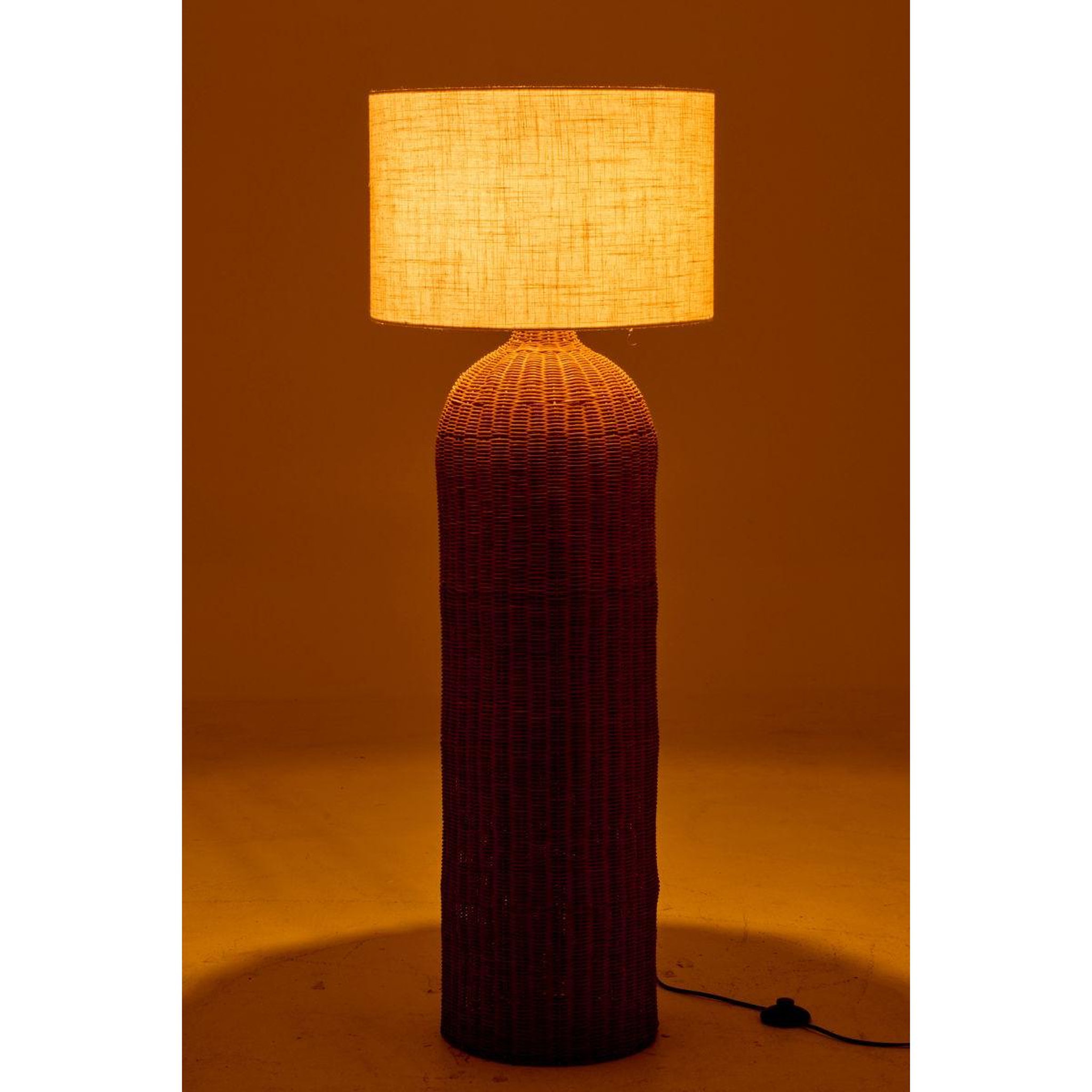 Voir la diapositive 4 : J-LINE Lampadaire en Rotin  Tanisha  128cm Naturel