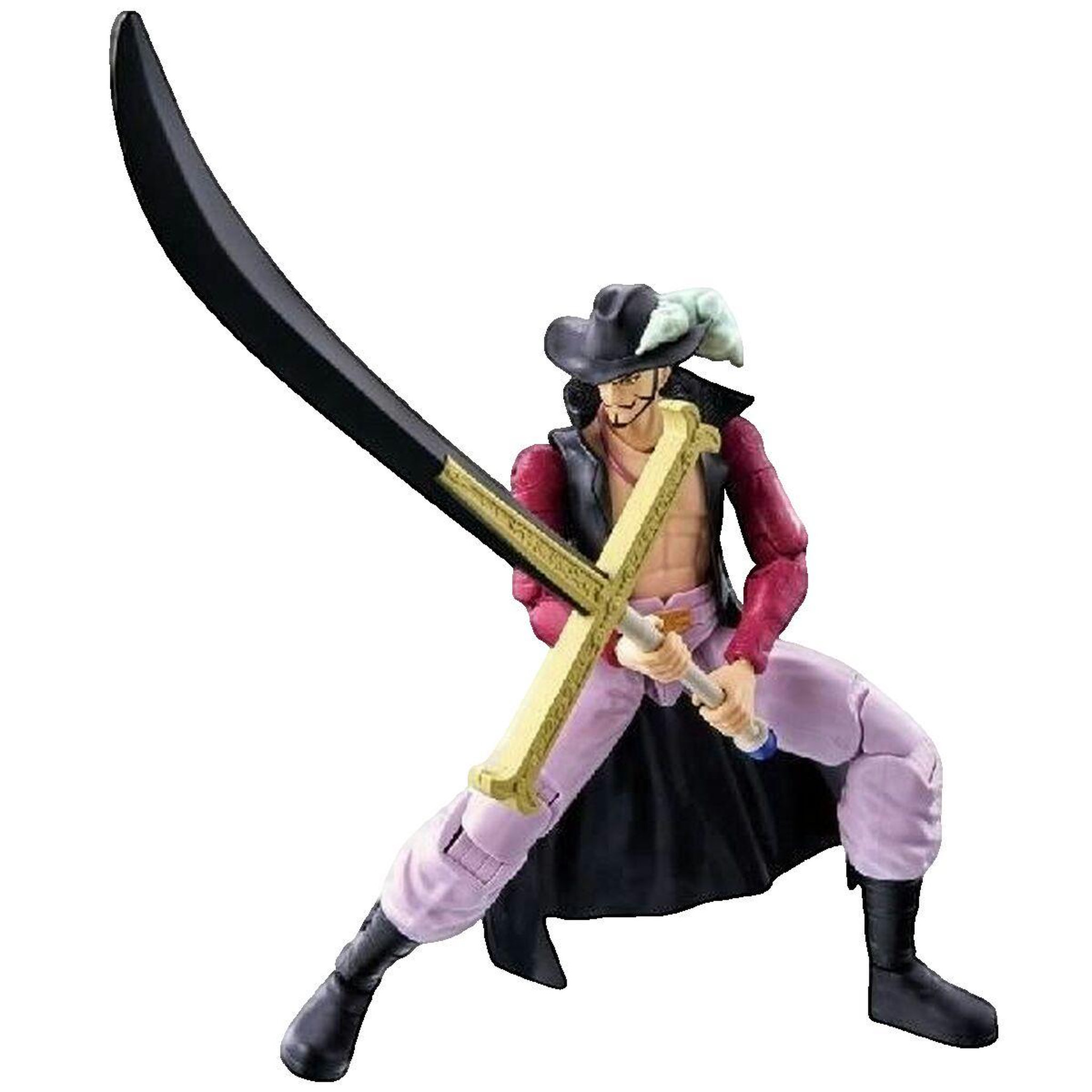 Voir la diapositive 3 : BANDAI Figurine Bandai Dracule Mihawk 17 cm articulée