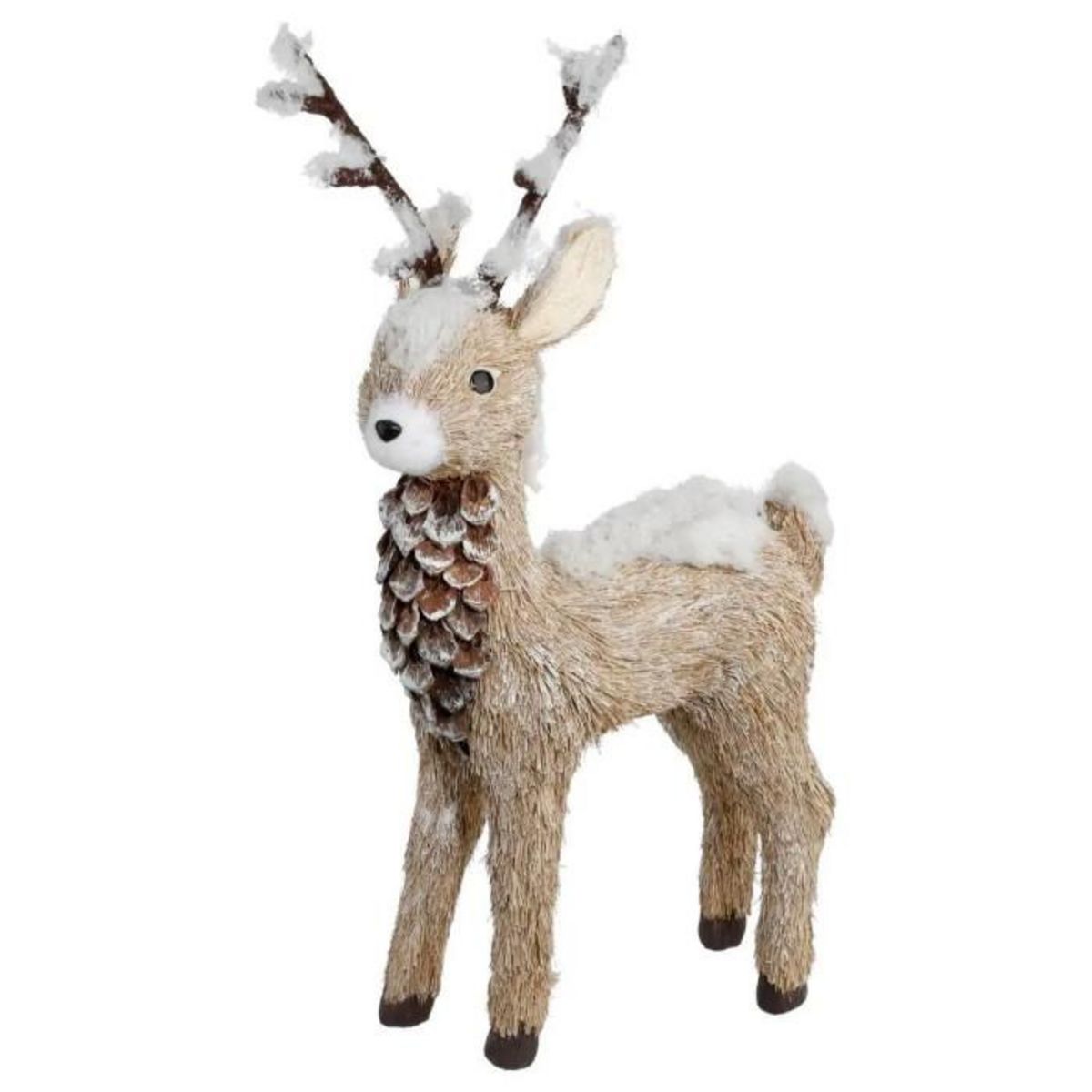 ATMOSPHERA Renne Enneigé Déco  Souffle Polaire  35cm Naturel