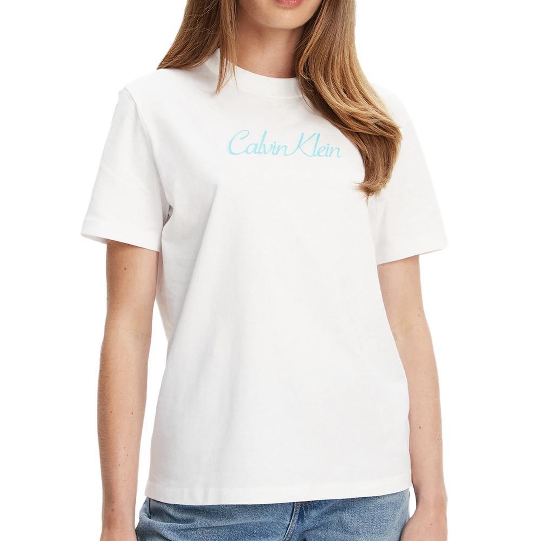 CALVIN KLEIN JEANS T-shirt Blanc Femme Calvin Klein Jeans Ss 20s Classic Logo. Coloris disponibles : Blanc
