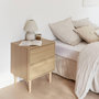 Voir la diapositive 3 : SWEEEK Table de chevet décor bois naturel - Mika - 2 tiroirs - L 48 x l 40 x H 59cm
