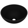 Voir la diapositive 2 : VIDAXL Lavabo rond de salle de bain Noir mat 32,5x14 cm Ceramique