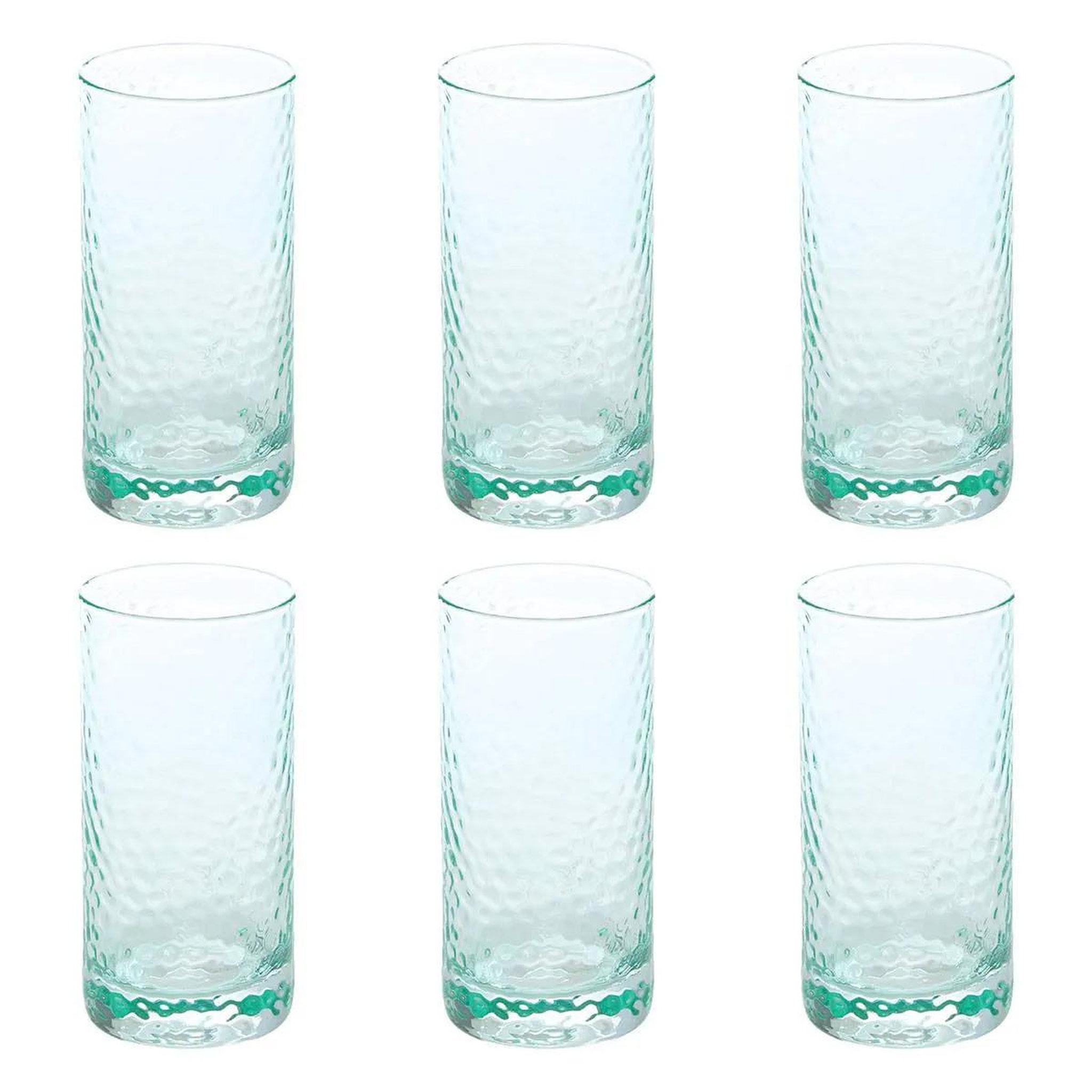 SECRET DE GOURMET Lot de 6 verres hauts  celia  30cl vert menthe