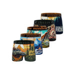 FREEGUN Lot de 5 boxers homme Vintage outdoor. Coloris disponibles : Bleu