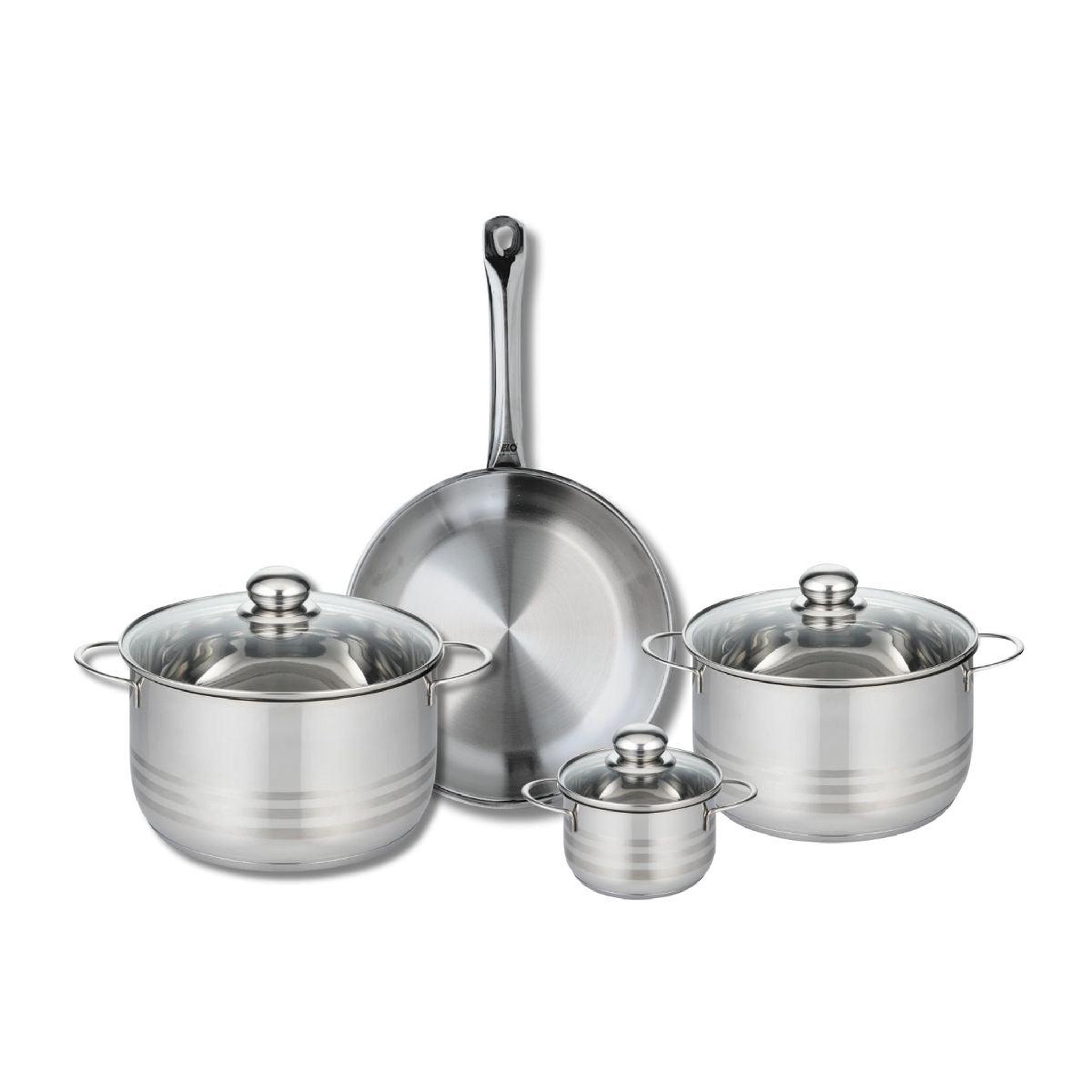 ELO Ensemble de 1 poêle de cuisson 28 cm et 3 faitouts 12, 20 et 24 cm elo profi brillant