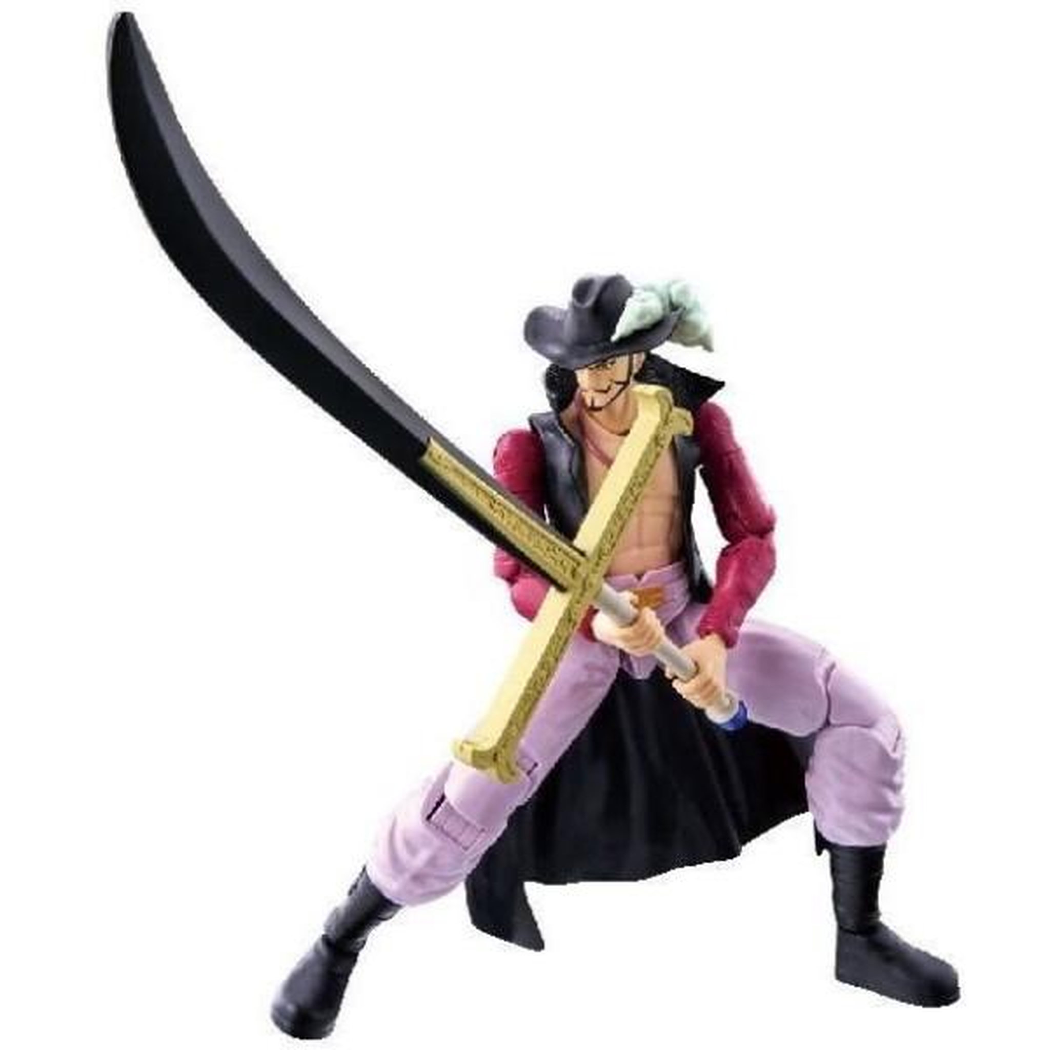 Voir la diapositive 4 : BANDAI Figurine Anime Heroes articulée - BANDAI - One Piece - Dracule Mihawk oeil de Faucon - 17 cm