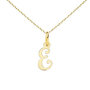 Voir la diapositive 1 : L'ATELIER D'AZUR Collier - Pendentif Lettre  E  Or 750/1000 - Chaine Dorée