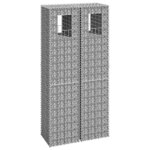 VIDAXL Poteaux a panier de gabion 2 pcs 40x40x180 cm Fer