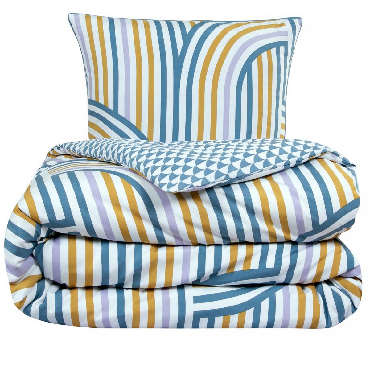 FUTURE HOME Parure de lit double arche en microfibre lavée