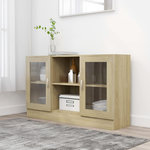 VIDAXL Armoire a vitrine Chene sonoma 120x30,5x70 cm Bois d'ingenierie
