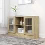 Voir la diapositive 1 : VIDAXL Armoire a vitrine Chene sonoma 120x30,5x70 cm Bois d'ingenierie