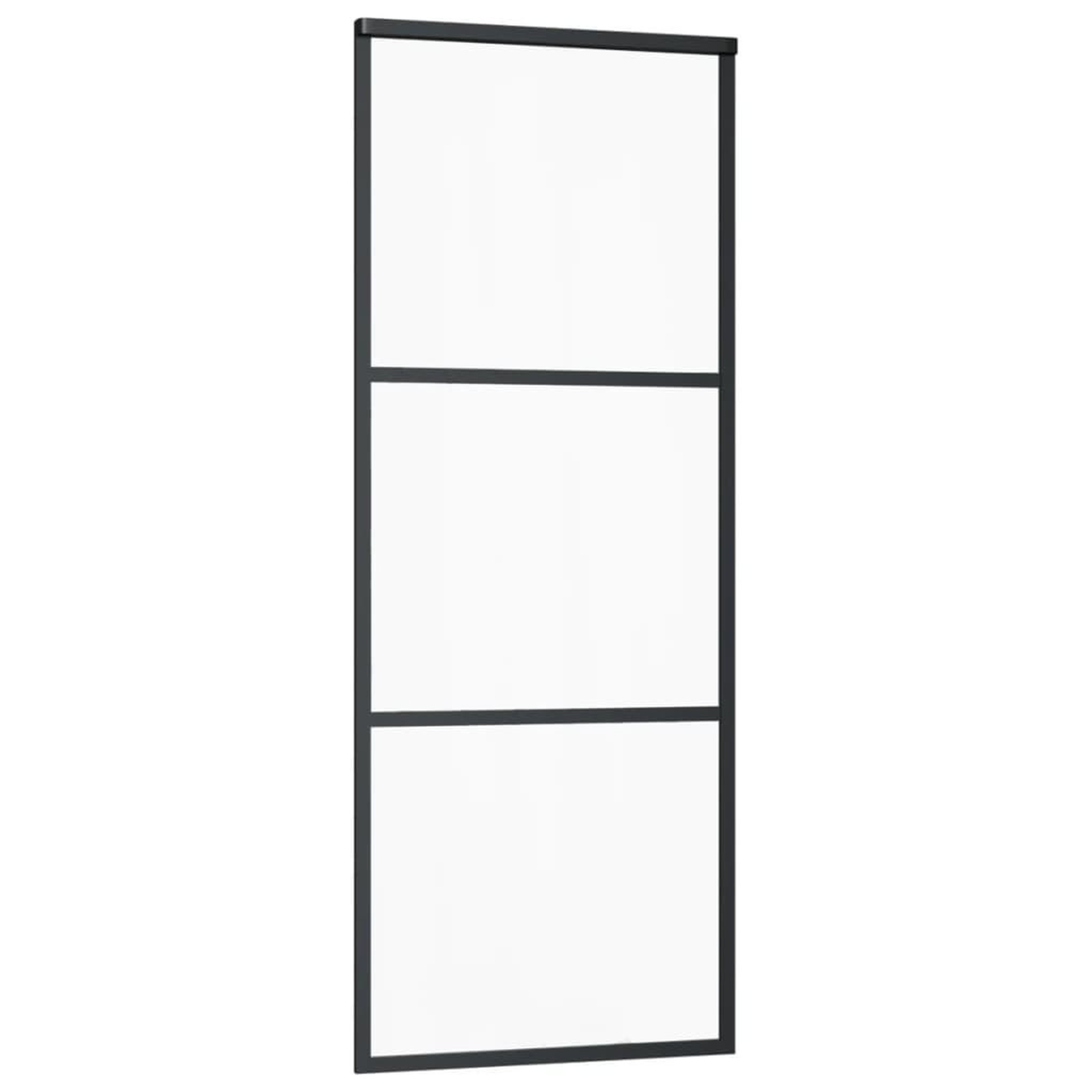 Voir la diapositive 3 : VIDAXL Porte coulissante et quincaillerie Verre ESG/Aluminium 76x205cm
