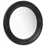VIDAXL Miroir mural style baroque 50 cm noir