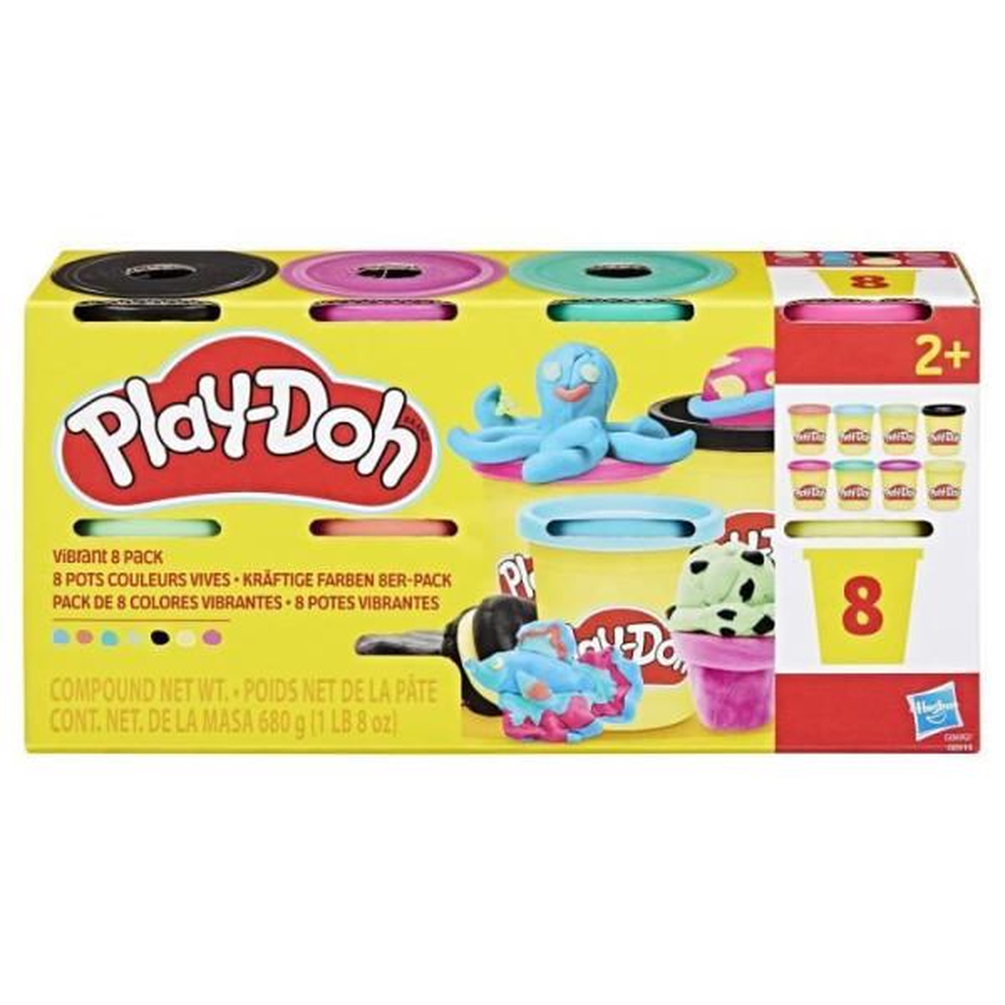 Voir la diapositive 3 : PLAYDOH Pâte à modeler Play Doh Pack de 8 pots Modèle aléatoire
