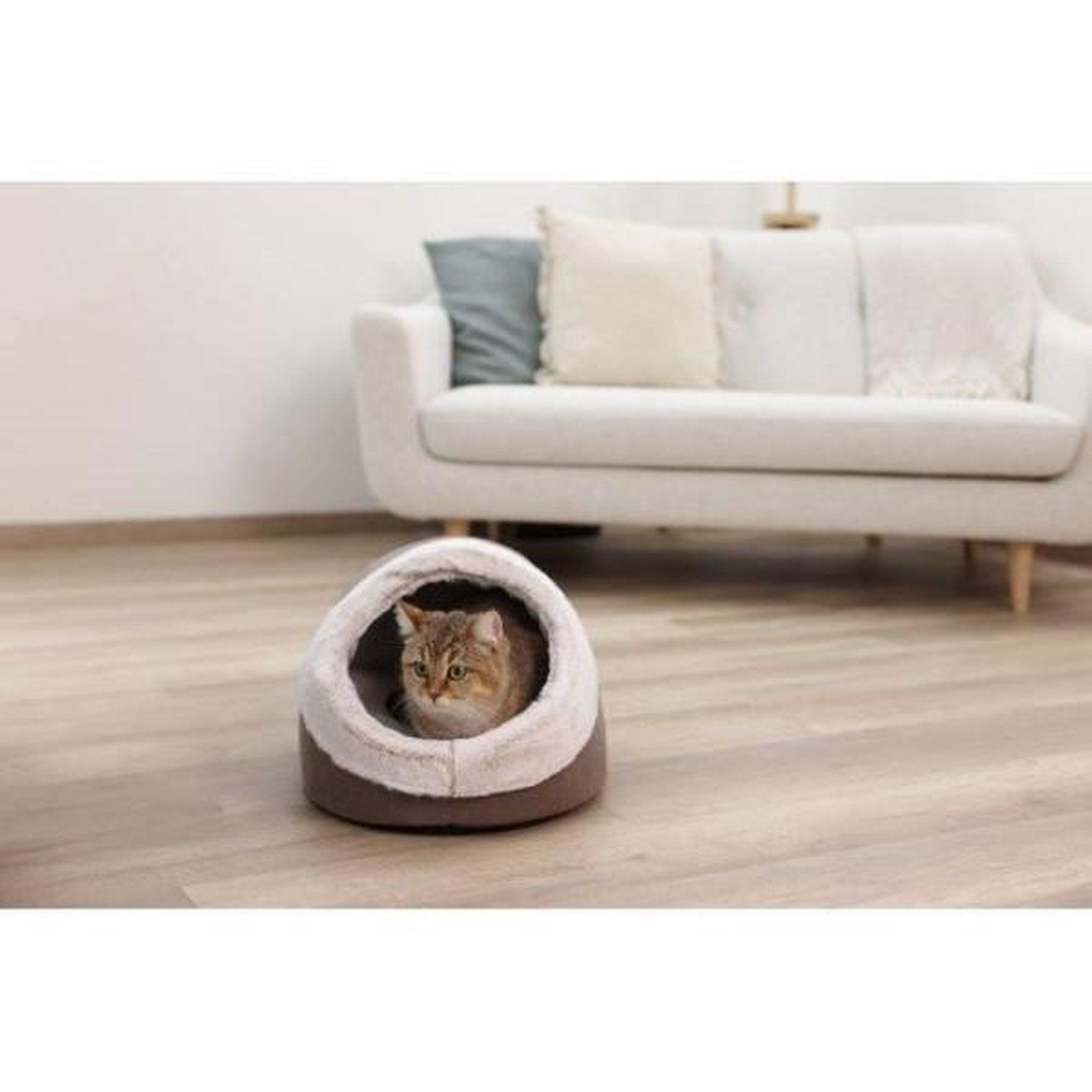 Voir la diapositive 3 : KERBL KERBL - Igloo pour chats - JANA - 43 x 54 x 35 cm - Marron