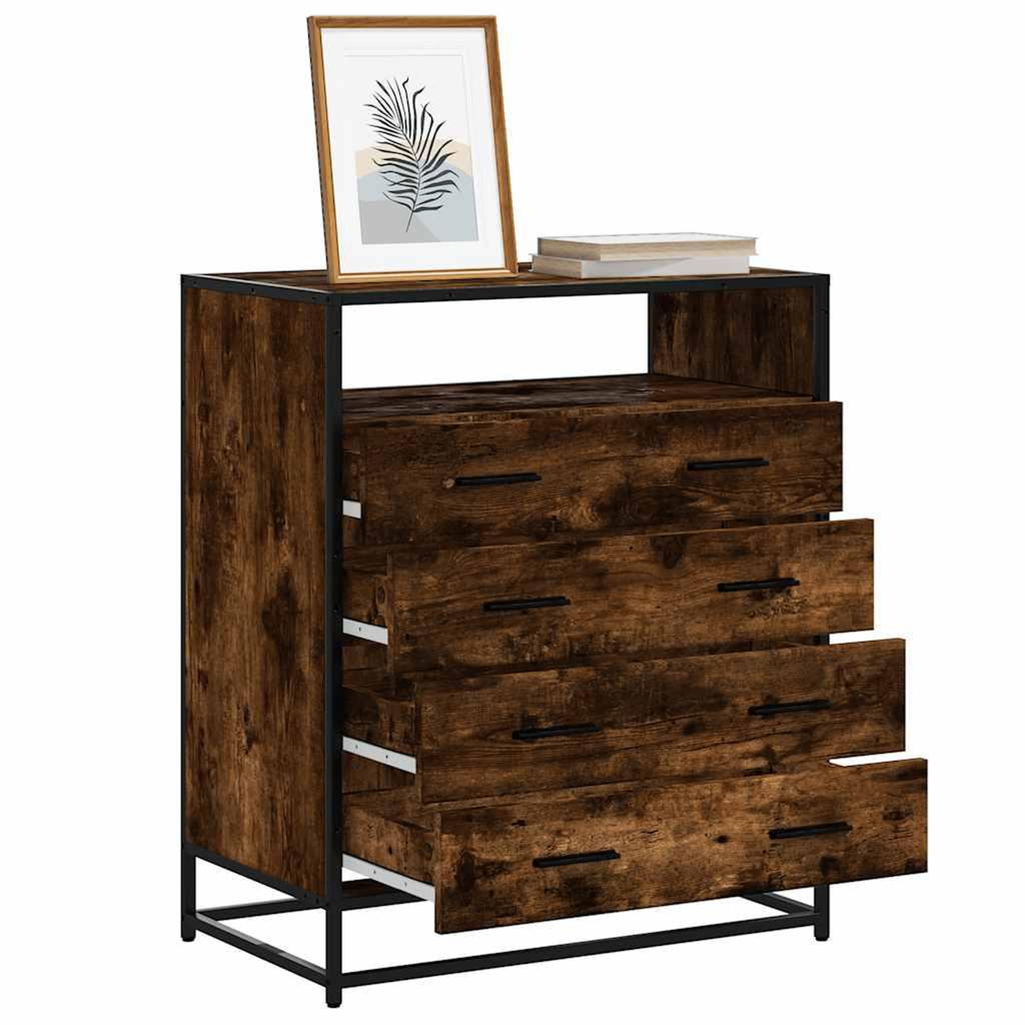 VIDAXL Commode chene fume 70x41x83,5 cm bois d'ingenierie