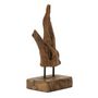 Voir la diapositive 2 : Paris Prix Objet Déco Tronc d'Arbre en Teck  Akars  34cm Naturel
