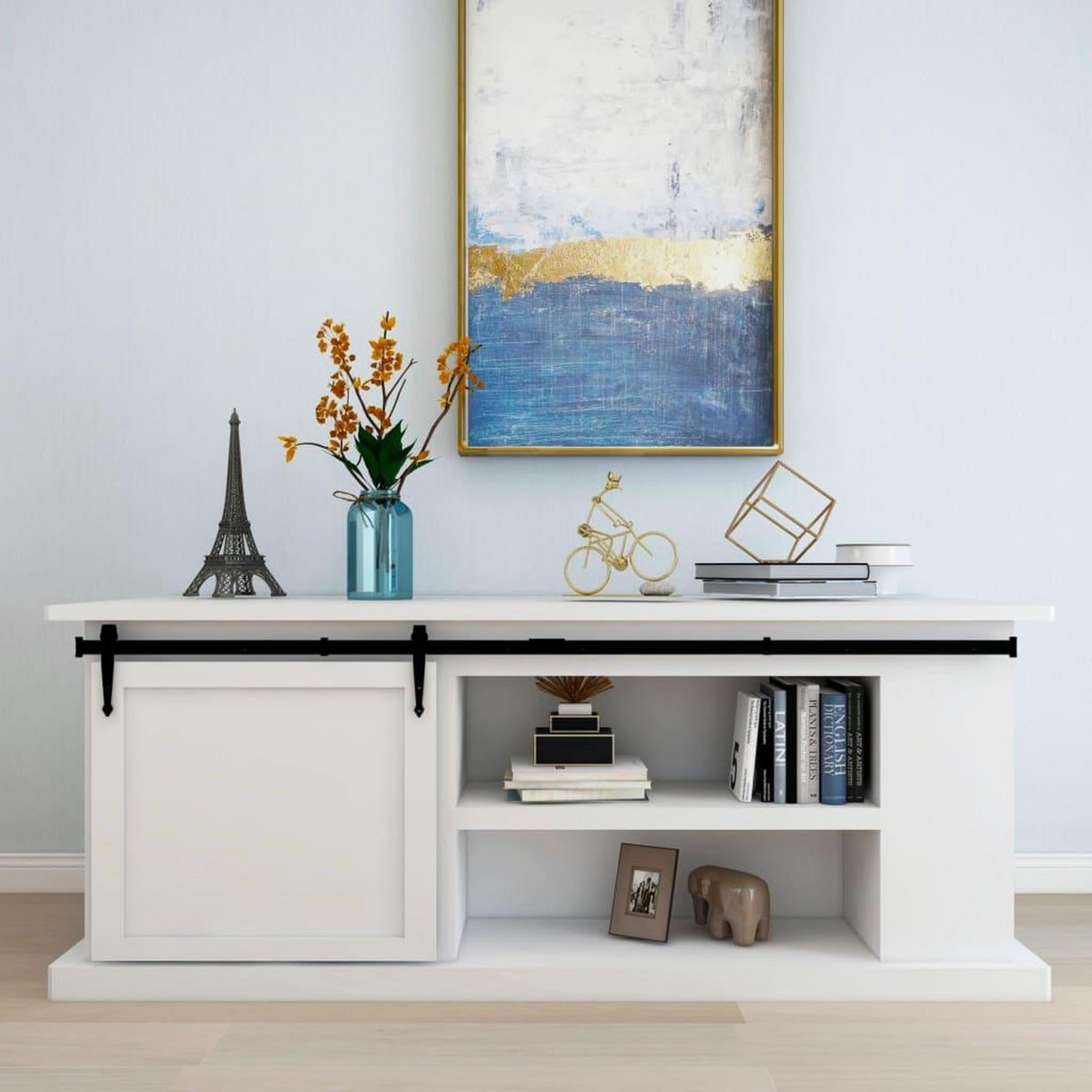 VIDAXL Kit mini de porte d'armoire coulissante Acier au carbone 183 cm