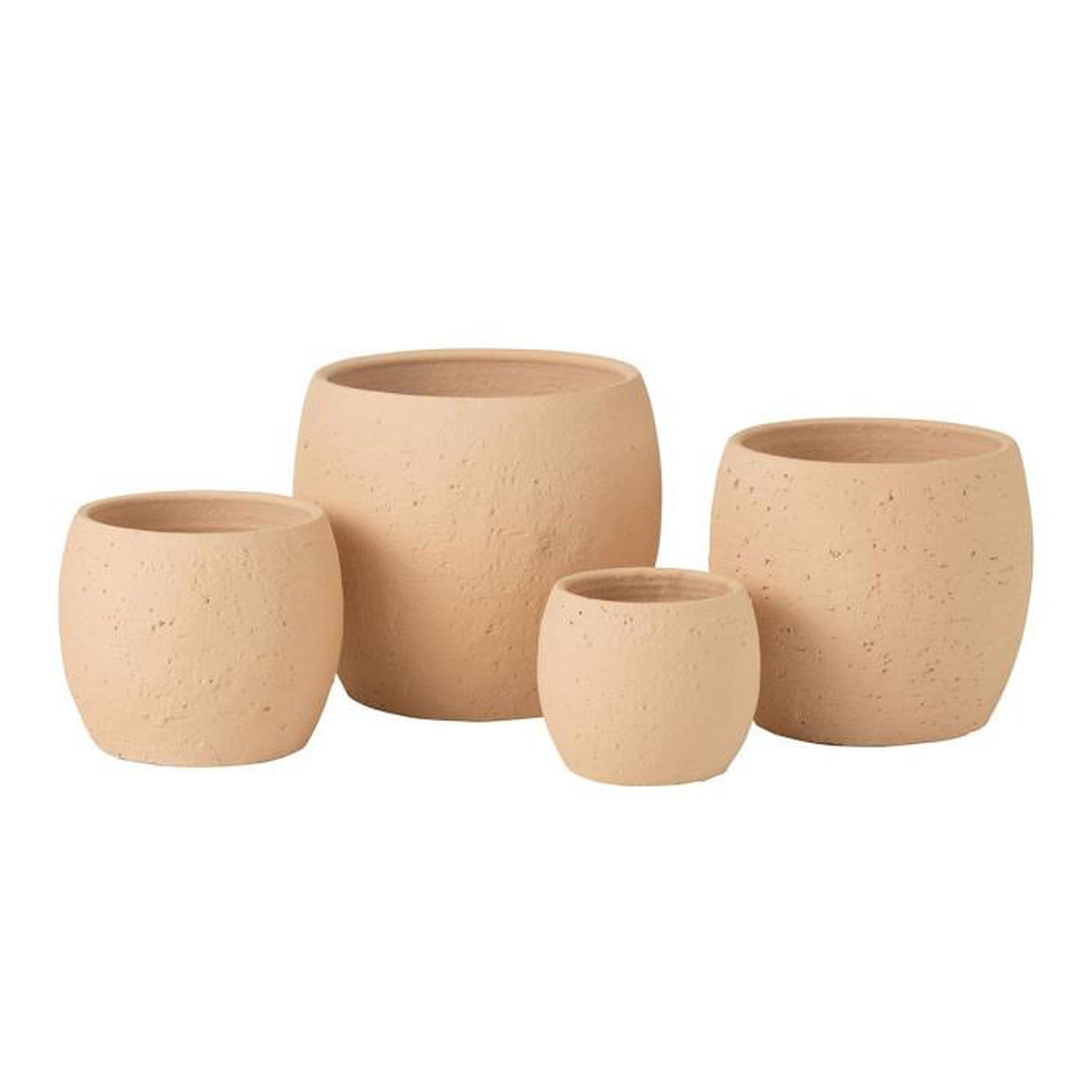 Voir la diapositive 2 : Paris Prix Cache-Pot en Céramique  Enya  20cm Beige