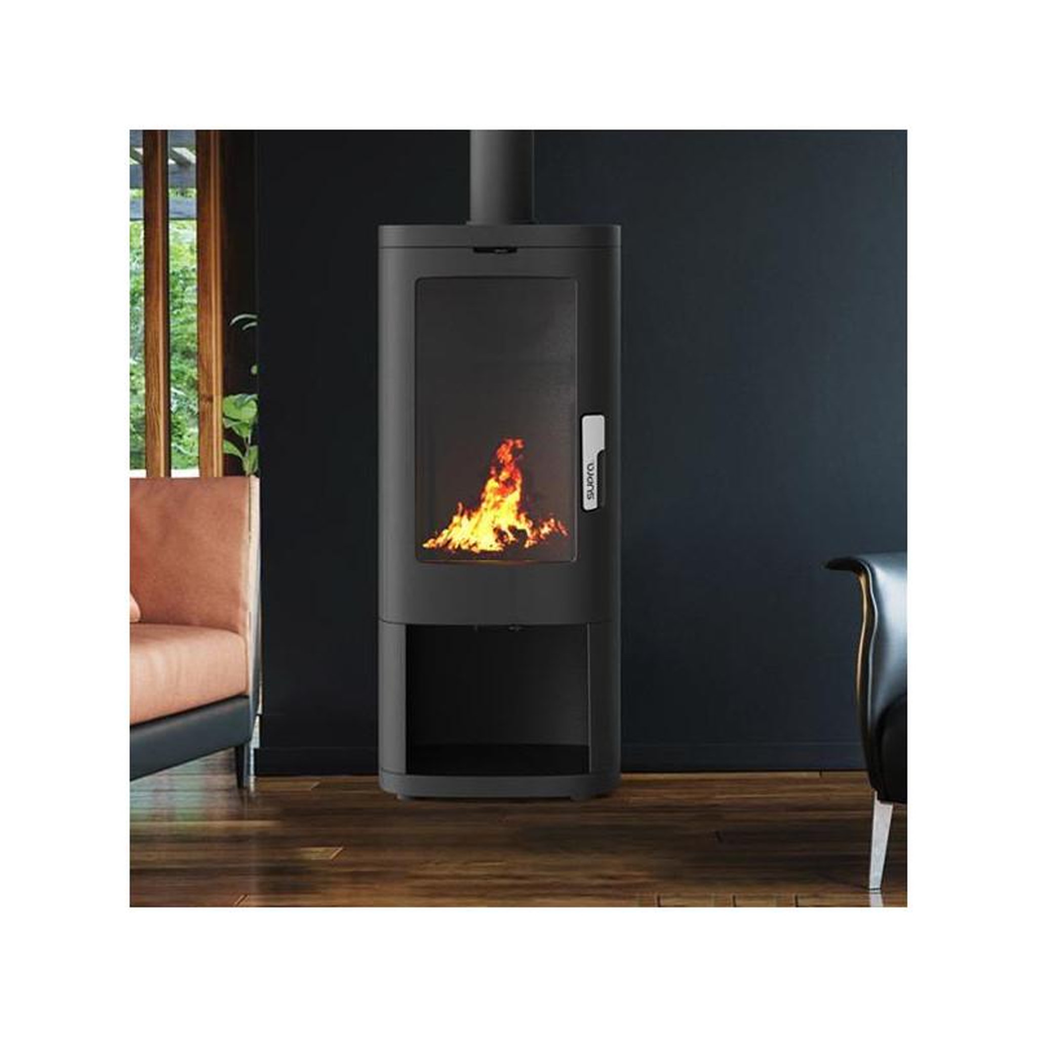Voir la diapositive 3 : Supra Poêle à bois fonte 11.5kw noir - FR9016200B