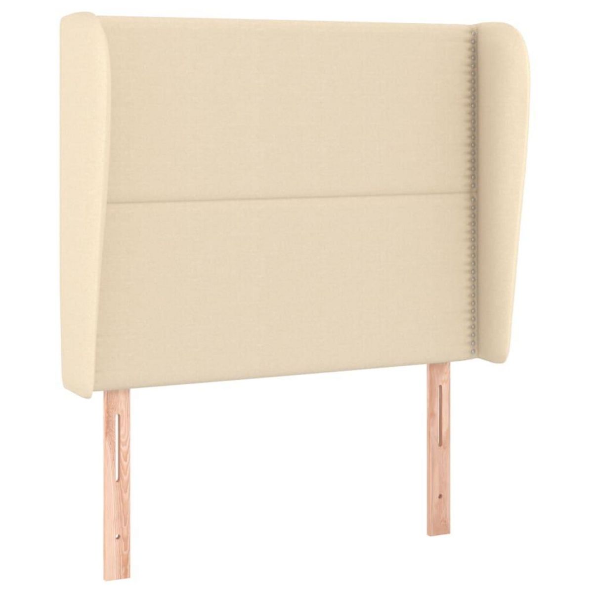 VIDAXL Tete de lit avec oreilles Creme 93x23x118/128 cm Tissu