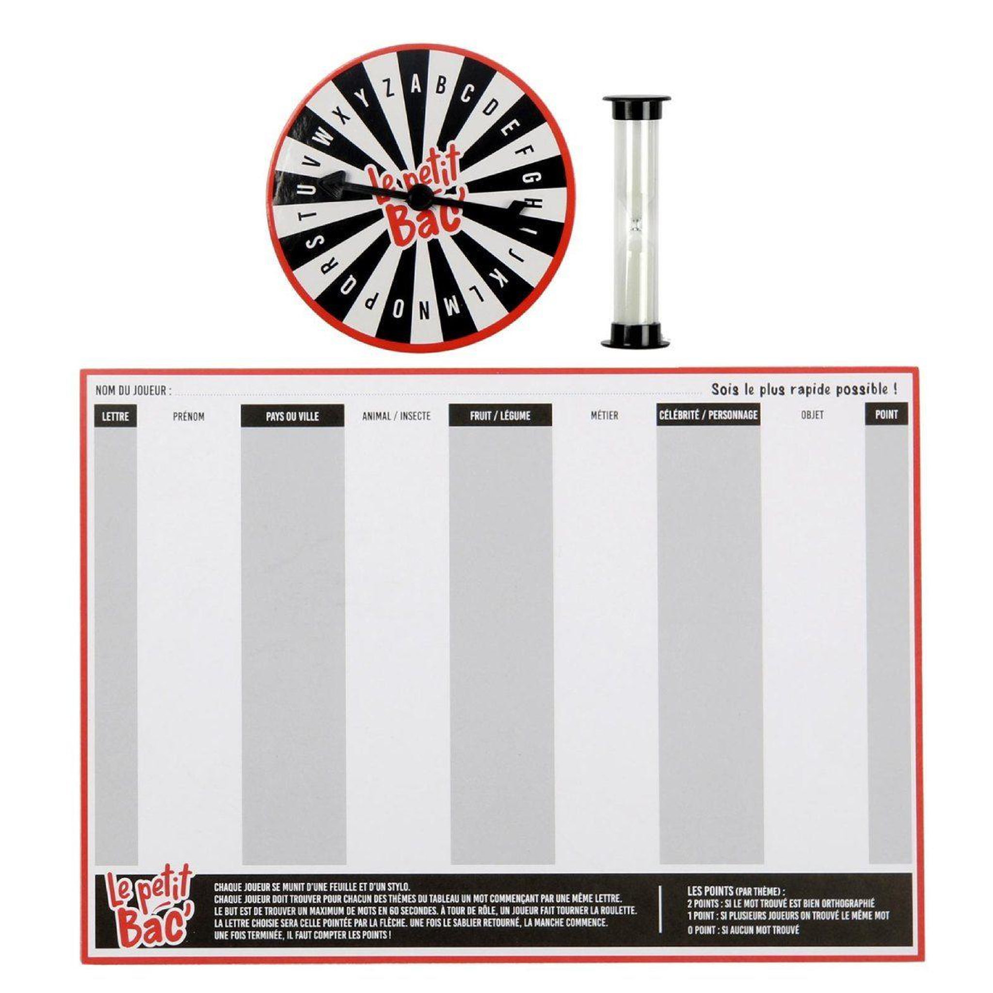 MISTER GADGET Jeu du baccalauréat  50 feuilles  29cm gris & blanc