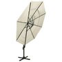 Voir la diapositive 5 : VIDAXL Parasol de jardin a 4 niveaux avec mat en aluminium sable