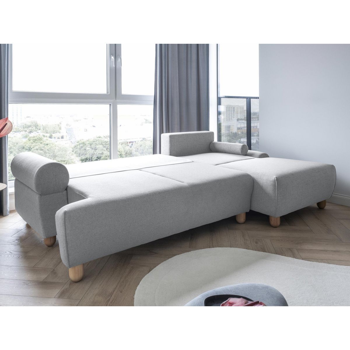 LISA DESIGN Onyx - canapé droit 2 places - en tissu mailles 3d