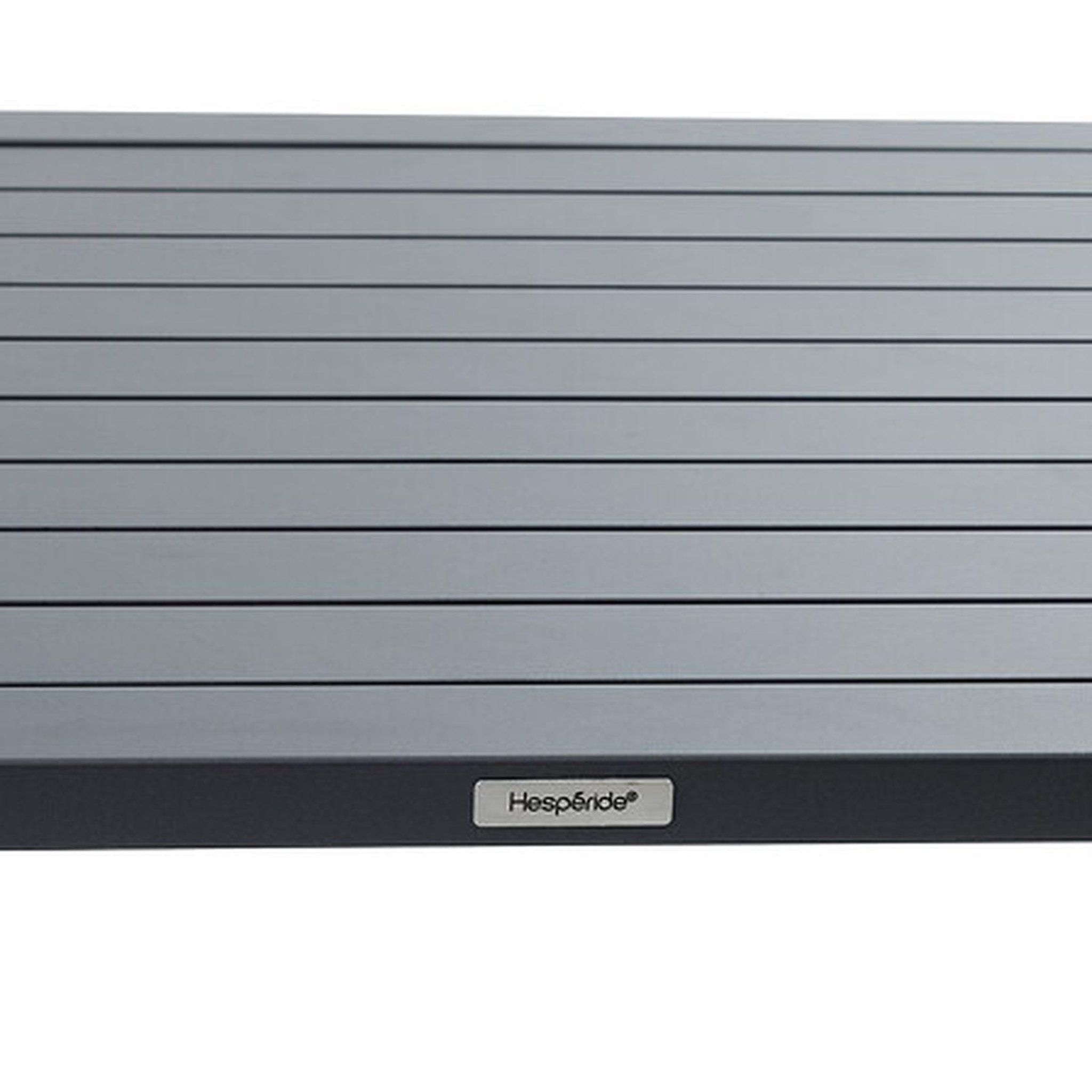 Voir la diapositive 5 : HESPERIDE Table de jardin relevable rectangulaire en aluminium salimia - gris graphite