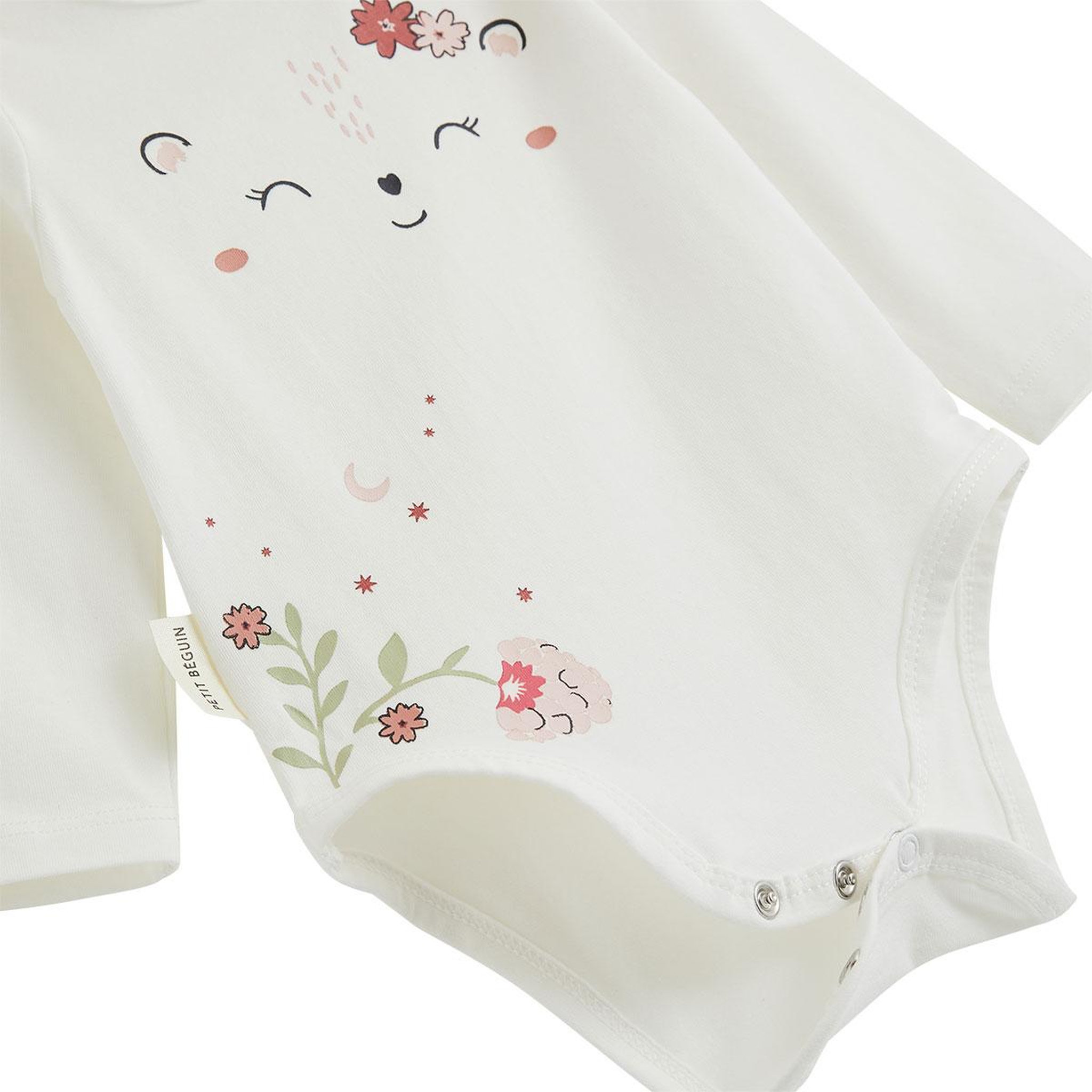 Voir la diapositive 2 : PETIT BEGUIN Lot de 2 bodies bébé manches longues harmony