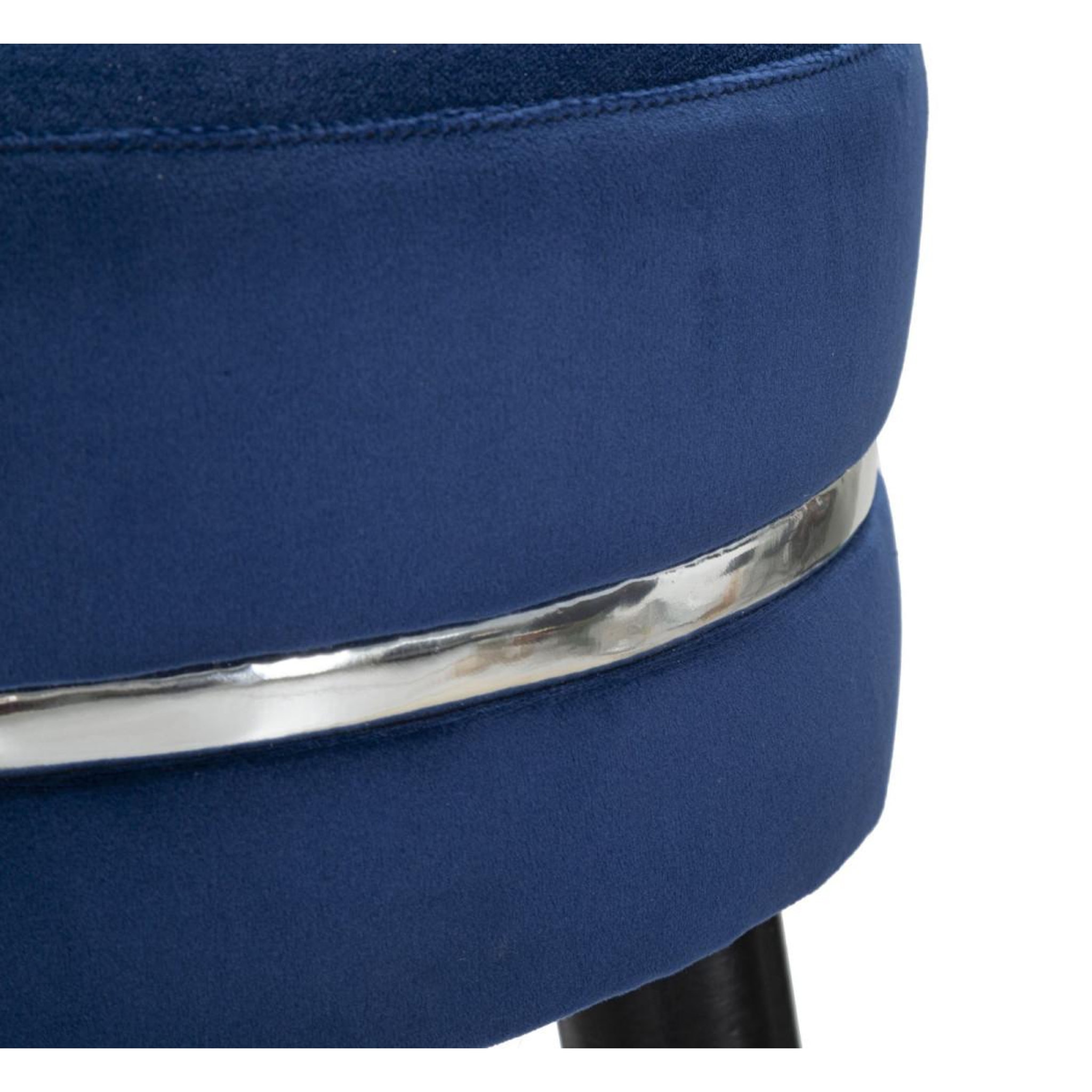 Voir la diapositive 4 : Paris Prix Tabouret de bar design  paris  74cm bleu foncé & argent