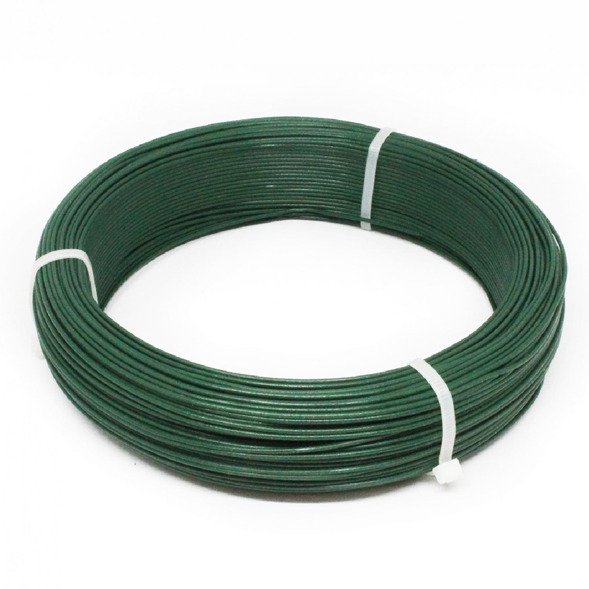 LINXOR Fil d'attache en acier galvanisé plastifié pour grillage ou autre - 100 m x 1.3mm Ø - Vert