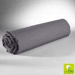 Home collection Drap housse 100% coton bio 57fils. Coloris disponibles : Violet