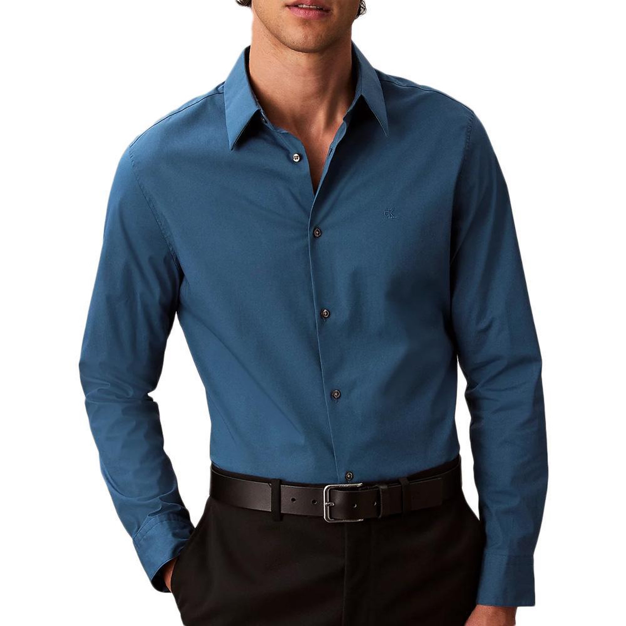 CALVIN KLEIN JEANS Chemise bleu homme calvin klein jeans solid. Coloris disponibles : Bleu
