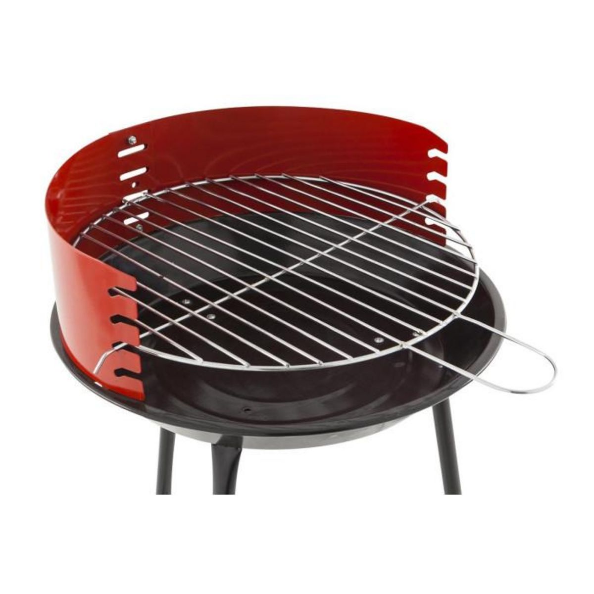 NEKA Barbecue à charbon Corinto - Acier - Rouge